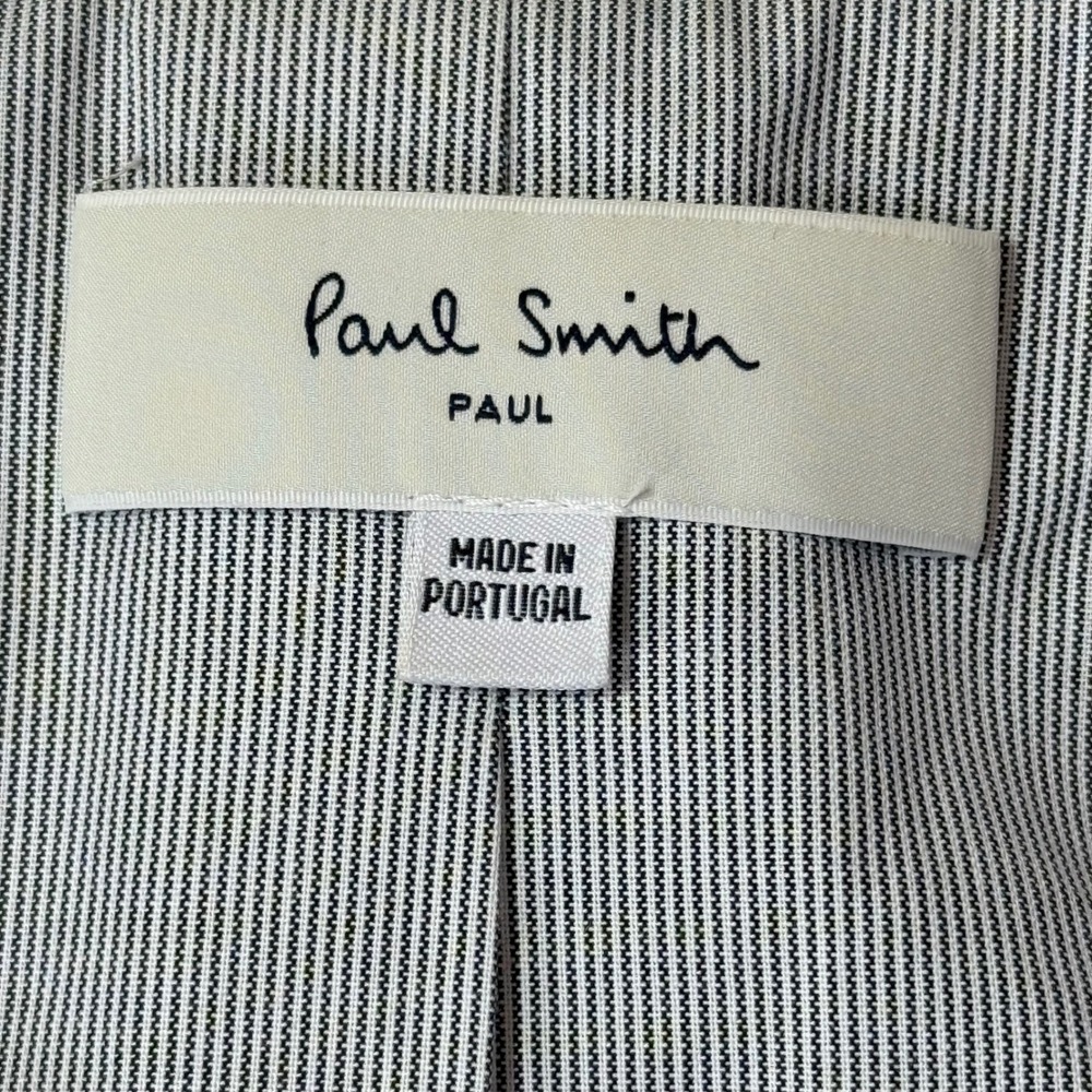 Paul Smith Pixel Plaid Wool Blazer Women's 42 M Blue Grey Designer Smart Casual - Picture 4 of 9